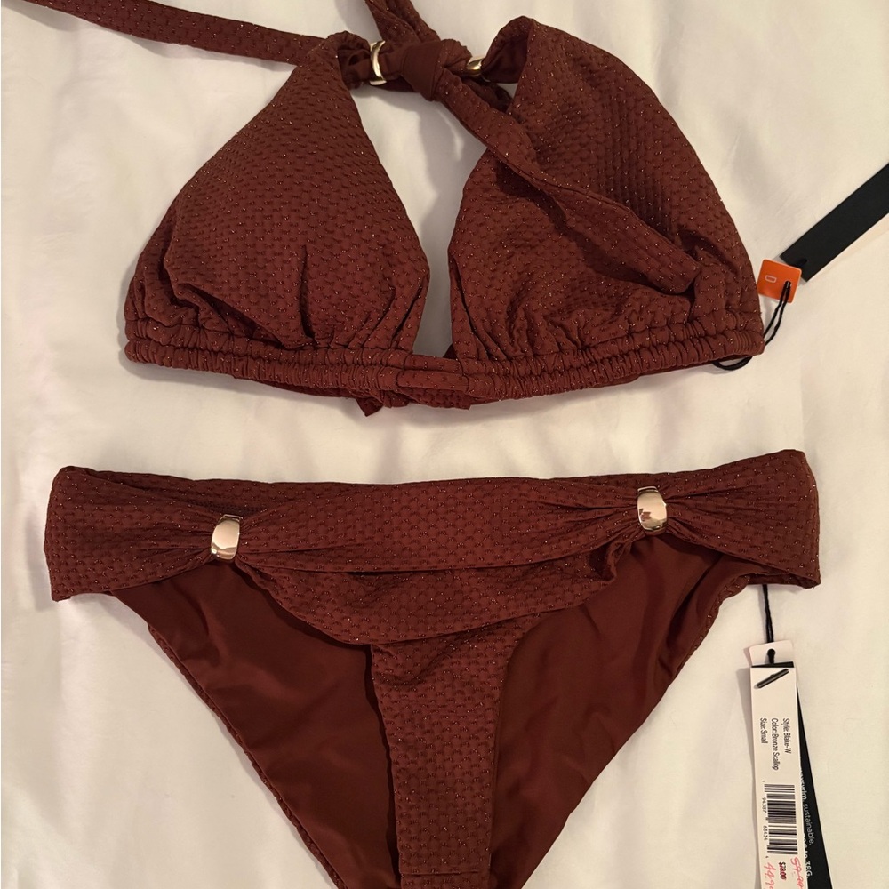Maxswim Brown Shimmer Bikini Set